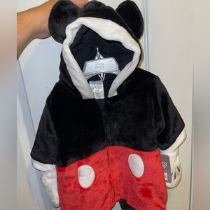 Disney Baby Mickey Mouse Snuggle Body Suit 3-6 Month NWT